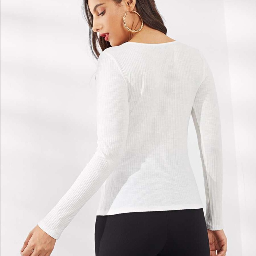 SHEIN Ribbed Zipper Top - Picture 6 of 10